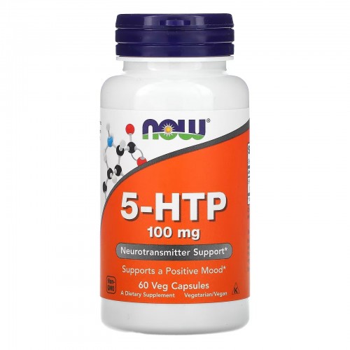 NOW Foods, 5-гидрокситриптофан, 100 мг, 60 вегетарианских капсул NOW Foods, 5-гидрокситриптофан, 100 мг, 60 вегетарианских капсул